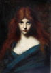 Punapäisen nuoren tytön muotokuva - Jean-Jacques Henner — näkymä teoksesta
