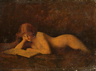 Nainen lukemassa - Jean-Jacques Henner — näkymä teoksesta