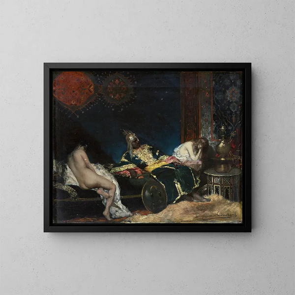 La concubine serbe - Jean-Joseph Benjamin-Constant — kehystetty taideteos seinällä
