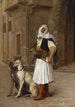 Arnaut ja kaksi greyhoundia - Jean-Léon Gérôme — näkymä teoksesta
