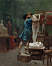 Pygmalion ja Galatea (öljypiirros) - Jean - Léon Gérôme — näkymä teoksesta