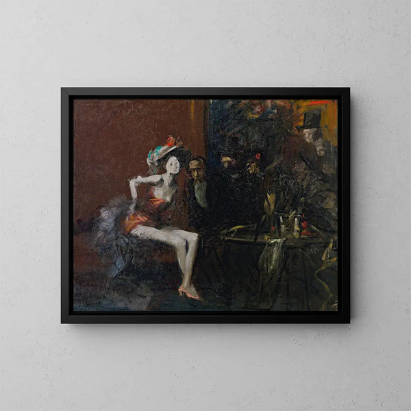 Au Café - Jean-Louis Forain — kehystetty taideteos seinällä