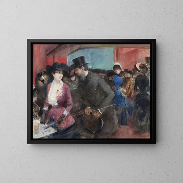 Folies Bergère - Jean-Louis Forain — kehystetty taideteos seinällä