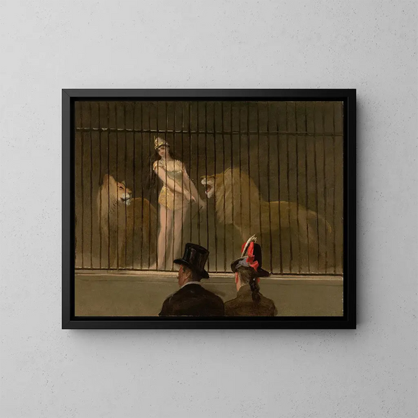 Le dompteur de lions - Jean-Louis Forain — kehystetty taideteos seinällä