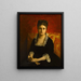 Portrait de femme en robe noire tenant un gant - Jean-Paul Laurens — kehystetty taideteos seinällä