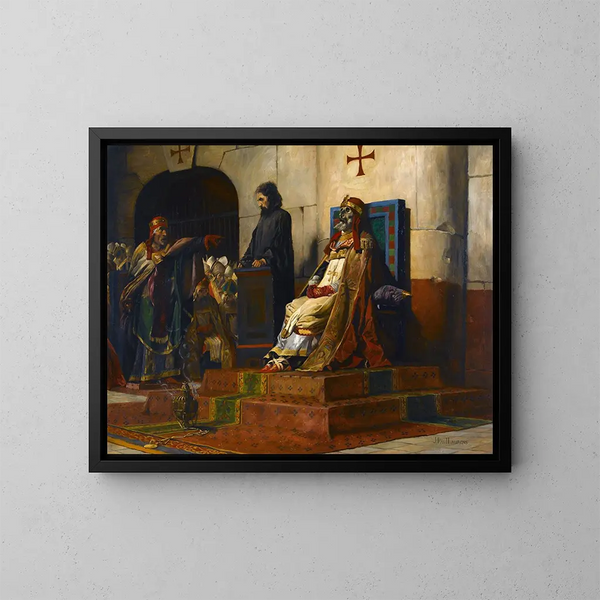 Le Jugement du pape Formose - Jean-Paul Laurens — kehystetty taideteos seinällä
