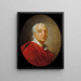 Portrait de Denis Diderot 1713-1784 écrivain et philosophe - Jean-Simon Berthélemy — kehystetty taideteos seinällä