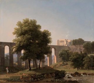 JeanVictor Bertin - An Aqueduct Near a Fortress.webp
