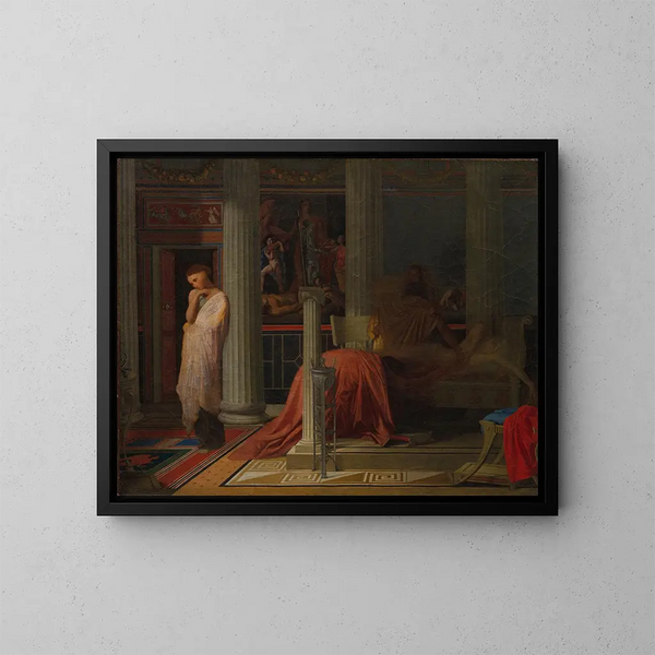 Antiochus ja Stratonice - Jean-Auguste-Dominique Ingres — kehystetty taideteos seinällä