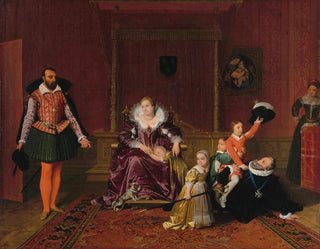 Henri IV maalaus leikkimässä lastensa kanssa samalla, kun Espanjan suurlähettiläs hyväksytään hänen läsnäollessaan - Jean-Auguste-Dominique Ingres — näkymä teoksesta