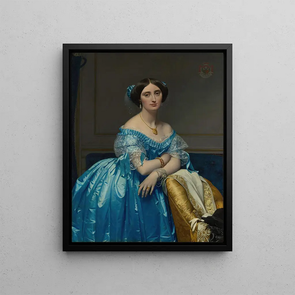 Joséphine-Éléonore-Marie-Pauline de Galard de Brassac de Béarn Prinzessin de Broglie - Jean-Auguste-Dominique Ingres — kehystetty taideteos seinällä