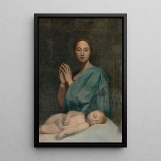 Jean Auguste Dominique Ingres - The Virgin With The Sleeping Infant Jesus.webp
