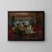 Le backgammon au café - Jean Béraud — kehystetty taideteos seinällä