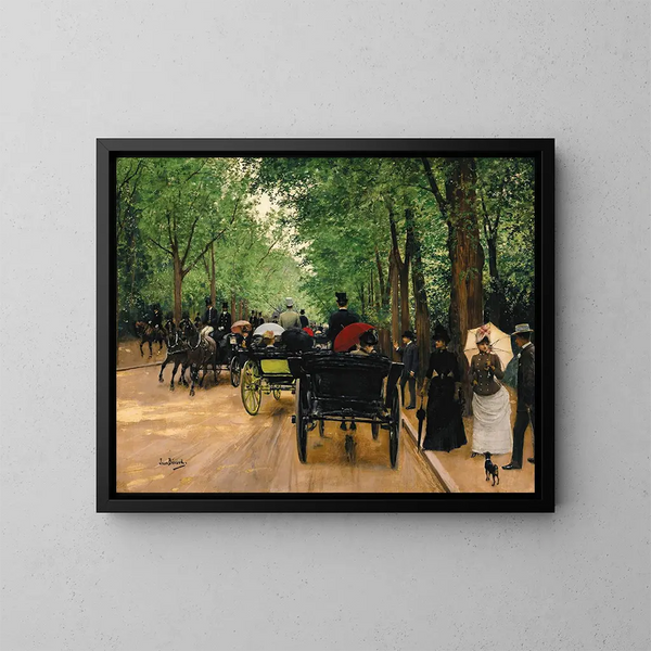 Bois de Boulogne - Jean Béraud — kehystetty taideteos seinällä
