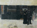 Pariskunta kauppaliikkeen edessä - Jean Béraud — näkymä teoksesta