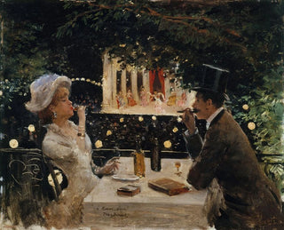 Dîner aux Ambassadeurs - Jean Béraud — näkymä teoksesta