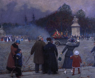 Saksan lipputaideteos Invalidesin satamassa - Jean Béraud — näkymä teoksesta