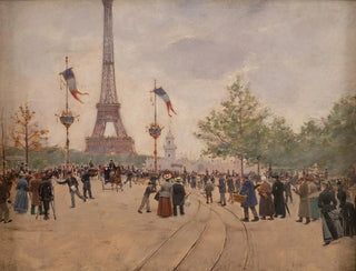 1889 maailmanäyttelyn sisäänkäynti - Jean Béraud — näkymä teoksesta