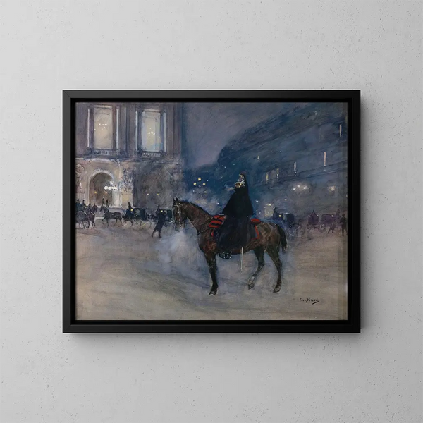 Façade de l'Opéra un soir de gala - Jean Béraud — kehystetty taideteos seinällä