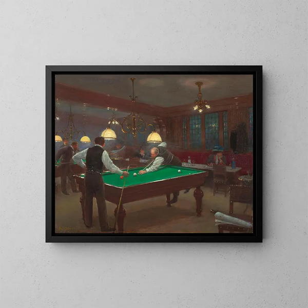 La Partie de billard - Jean Béraud — kehystetty taideteos seinällä