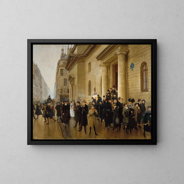 La sortie du lycée Condorcet - Jean Béraud — kehystetty taideteos seinällä