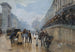 Onnettomuus Porte Saint-Denis - Jean Béraud — näkymä teoksesta