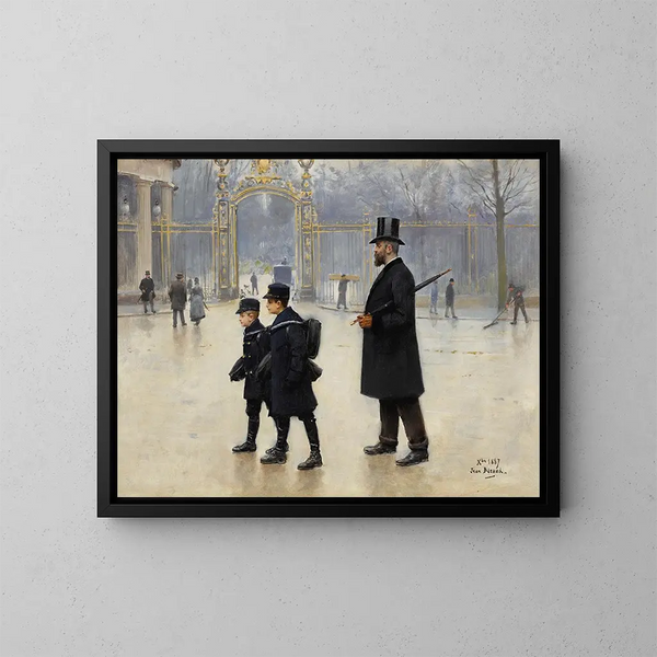 Le parc Monceau - Jean Béraud — kehystetty taideteos seinällä