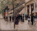 Le boulevard Montmartre devant le théâtre des Variétés l'après-midi - Jean Béraud — näkymä teoksesta