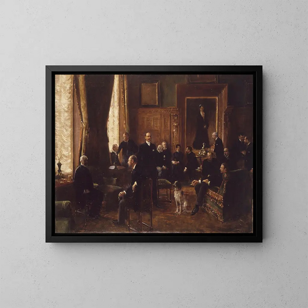 Le salon de la comtesse Potocka - Jean Béraud — kehystetty taideteos seinällä