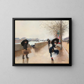 Le Vent - Jean Béraud — kehystetty taideteos seinällä