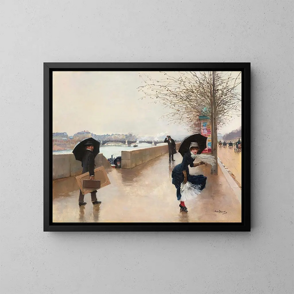 Le Vent - Jean Béraud — kehystetty taideteos seinällä