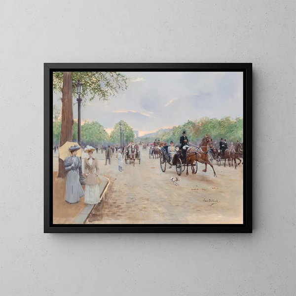 Sur les Champs-Élysées - Jean Béraud — kehystetty taideteos seinällä