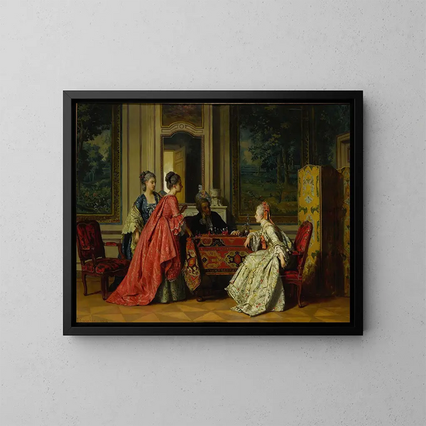 Les Échecs - Jean Carolus — kehystetty taideteos seinällä