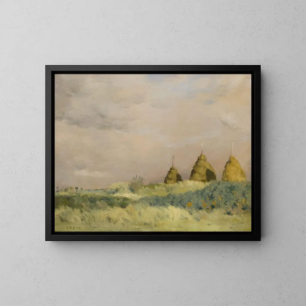 Les trois tas - Jean-Charles Cazin — kehystetty taideteos seinällä