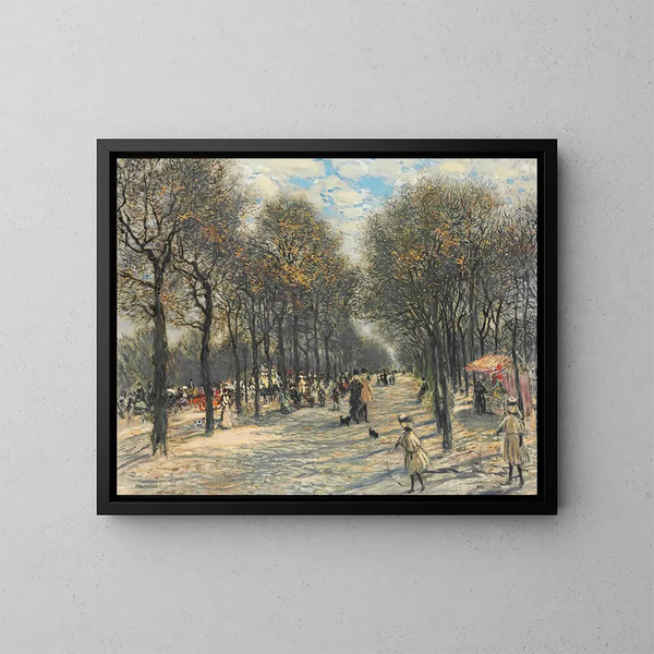 Tous les arbres aux Champs-Élysées - Jean François Raffaëlli — kehystetty taideteos seinällä