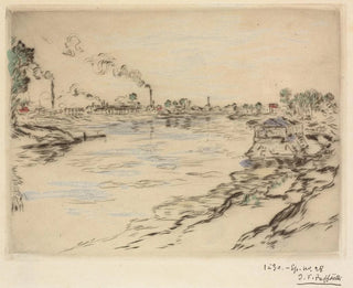 La Seine à Asnières - Jean François Raffaëlli — näkymä teoksesta