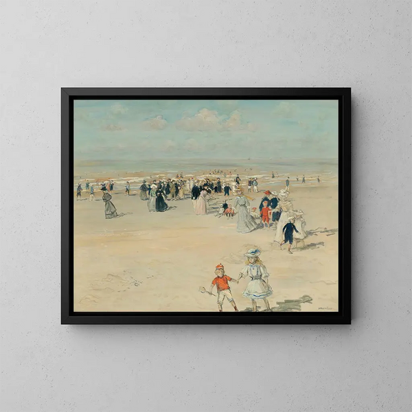 La promenade à marée basse - Jean François Raffaëlli — kehystetty taideteos seinällä