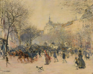 Le Carrefour Drouot, Pariisi - Jean François Raffaëlli — näkymä teoksesta