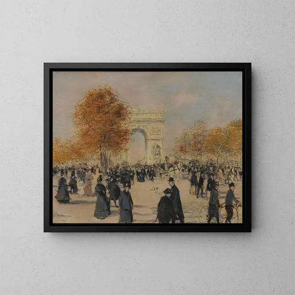 Les Champs-Élysées - Jean François Raffaëlli — kehystetty taideteos seinällä