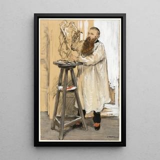 Jean Franois Raffalli - Portrait of the Sculptor Auguste Rodin in his Studio.webp