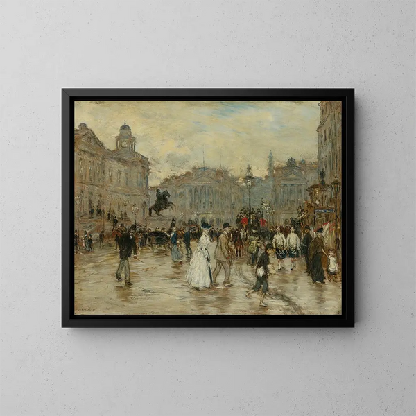 Rue des Princesses, Edinburgh - Jean François Raffaëlli — kehystetty taideteos seinällä