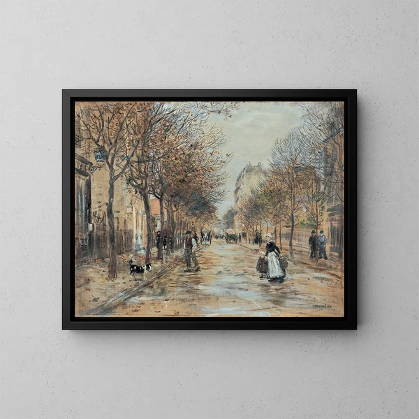 Rue à Asnières - Jean François Raffaëlli — kehystetty taideteos seinällä