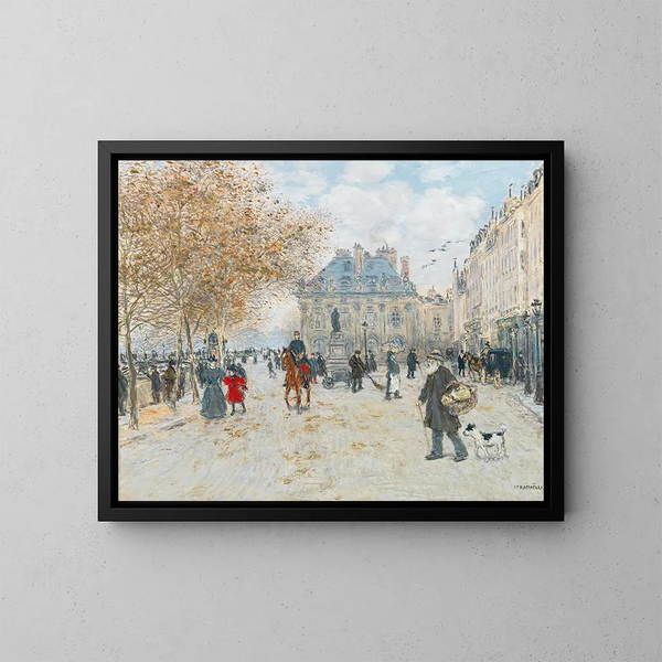 Le quai Malaquais à Paris - Jean François Raffaëlli — kehystetty taideteos seinällä