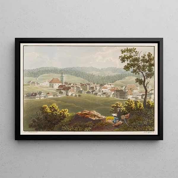 La Chaux-de-Fonds - Jean Henri Baumann — kehystetty taideteos seinällä