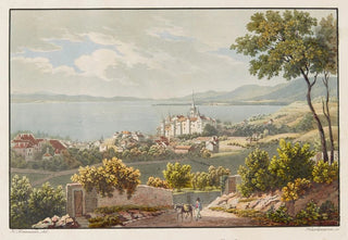 Jean Henri Baumann - Vue de Neuchatel prise au Rocher.webp