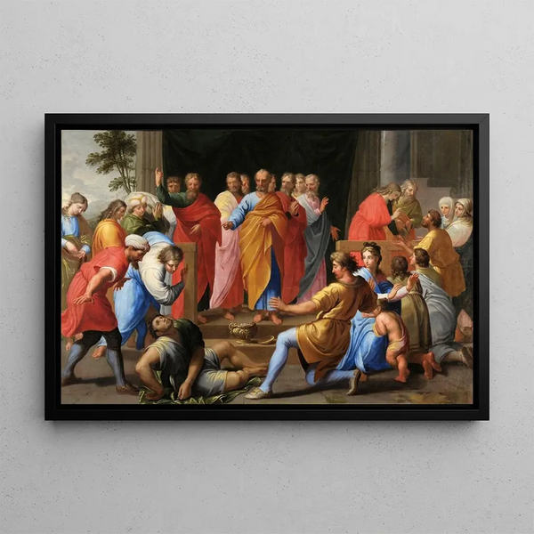 Jean Hlart - Saint Pierre frappe de mort Ananie.webp