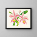 Cattleya trianae var. striata - Jean Jules Linden — kehystetty taideteos seinällä