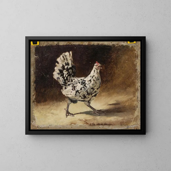 Poule - Jean Lulvs — kehystetty taideteos seinällä