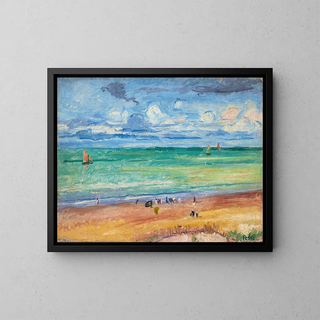 La Plage - Jean Misceslas Peské — kehystetty taideteos seinällä