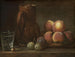 hedelmämaljakosta ja lasista - Jean Siméon Chardin — näkymä teoksesta
